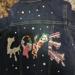Custom Handmade, baby jean jackets, love enough